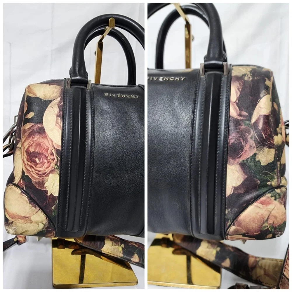 Authentic Givenchy Lucrezia Printed Leather Satchel Bag